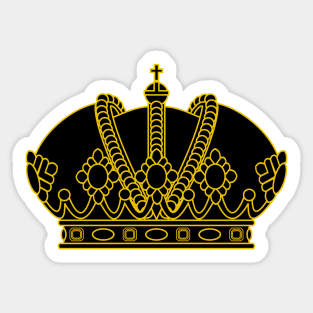 imperial crown (black) Sticker